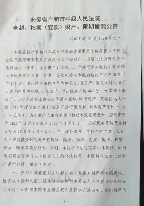 合肥女子在长沙坐拥87套房，因涉罪被查封，即将被法院拍卖！