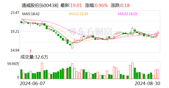 通威股份：上半年净利润亏损31.29亿元